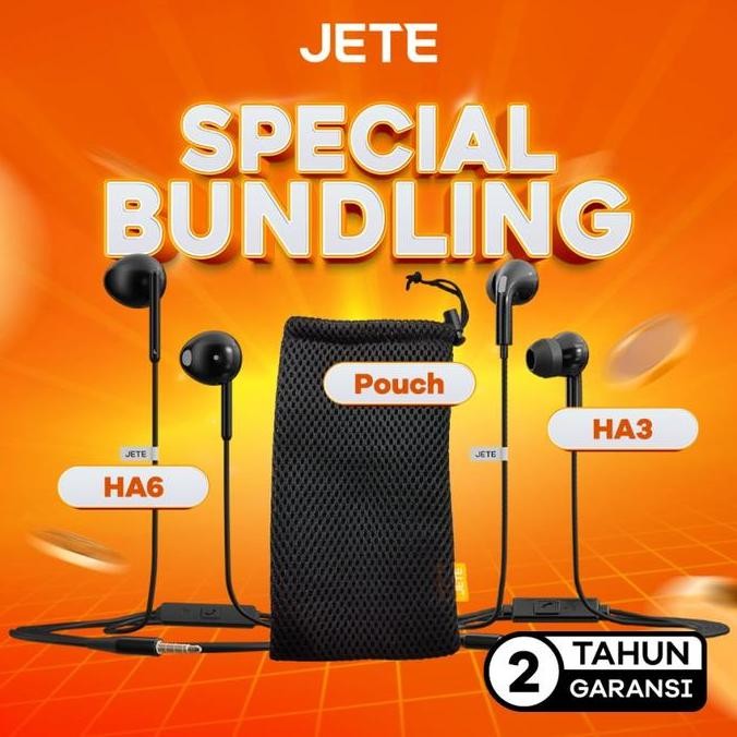 Bundling Headset Jete Ha3 + Headset Jete Ha6 New Stok