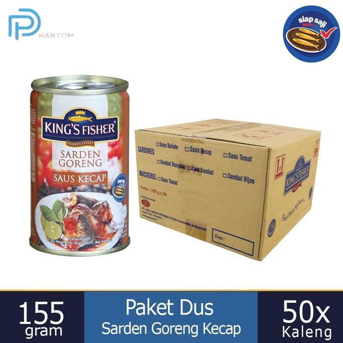 

BARU KTMSTORE PAKET 1 DUS 50 PC KING'S FISHER SARDEN GORENG SAUS KECAP KALENG 155G