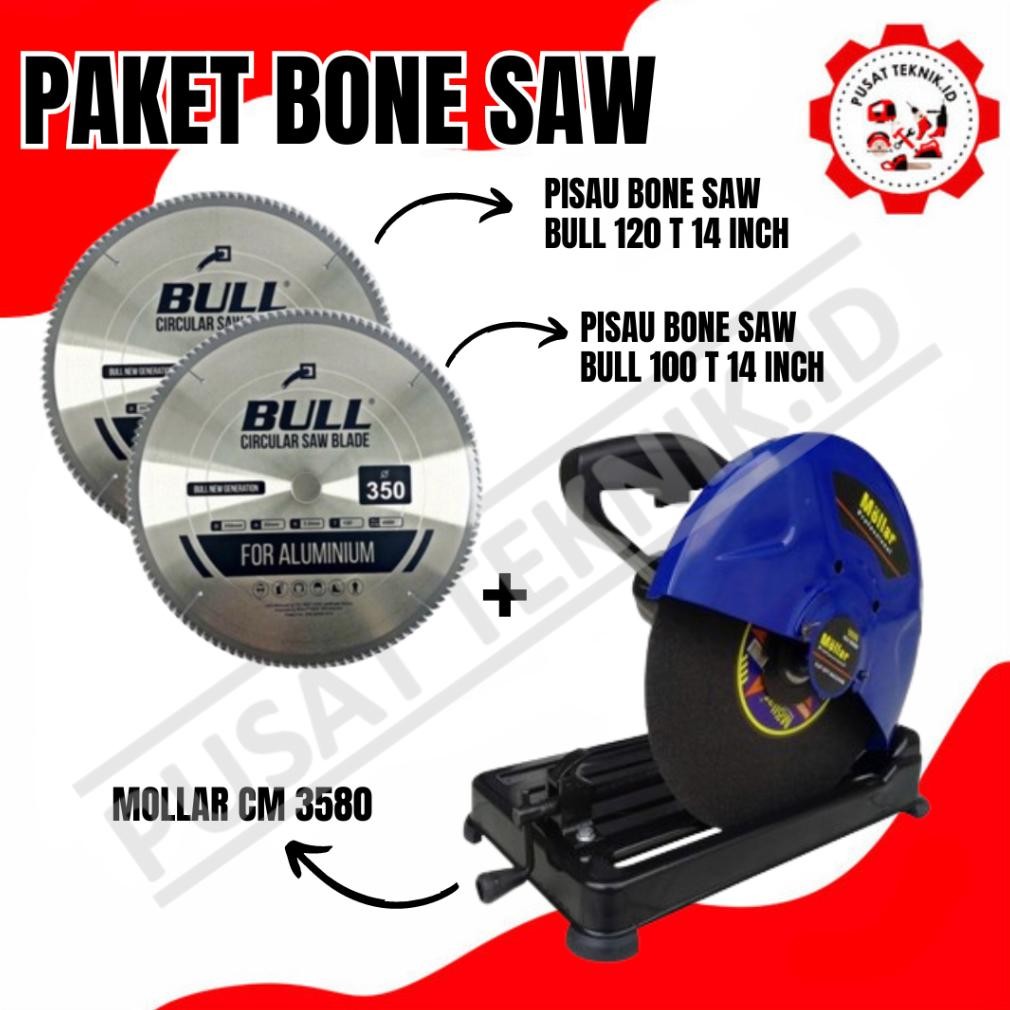 TERMURAH ALAT POTONG TULANG DAGING CUT OFF MOLLAR CM 3580 14" & PISAU POTONG TULANG 14"x 120T Siap k