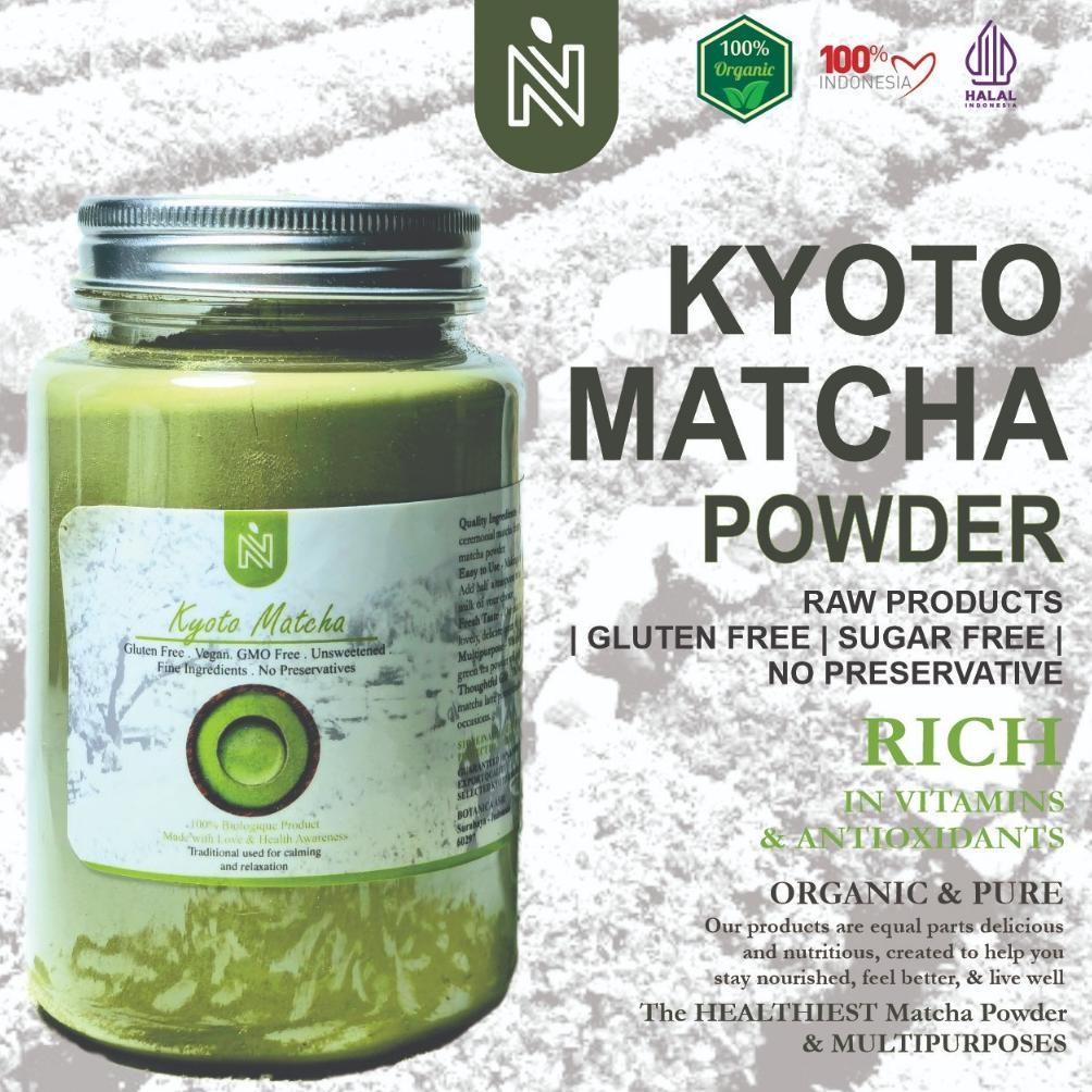 

Benutriva Kyoto Matcha Tea Powder Import Japan/Teh Matcha Bubuk Big Size (250 Gr - 1 Kg)