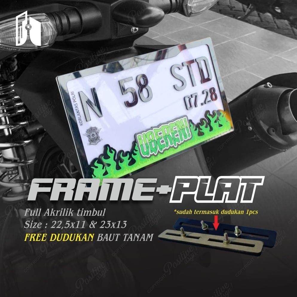 FRAME & PLAT NOMOR AKRILIK CUSTOM