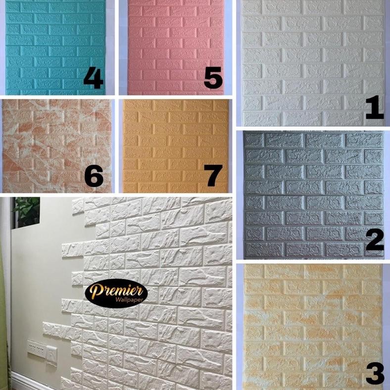 Wallpaper Foam Luxury 3D Brick | 70CM x 77CM KETEBALAN 7MM