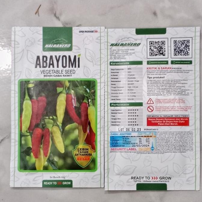|| BANANA / Benih Cabai Rawit ABAYOMI Kemasan 10 Gram ||~~~