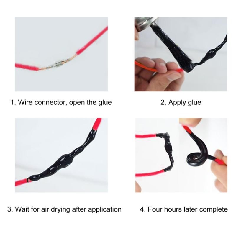 Kabel Lem Tahan Suhu Tinggi / Ahan Minyak Dan Bahan Kimia / 125Ml Lem Cair Kabel Listrik
