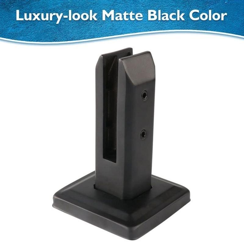 Stainless 304 Spigot/Bracket Kaca Black Matte Spigot Kaca Glass Clip Spigot Penjepit Kaca
