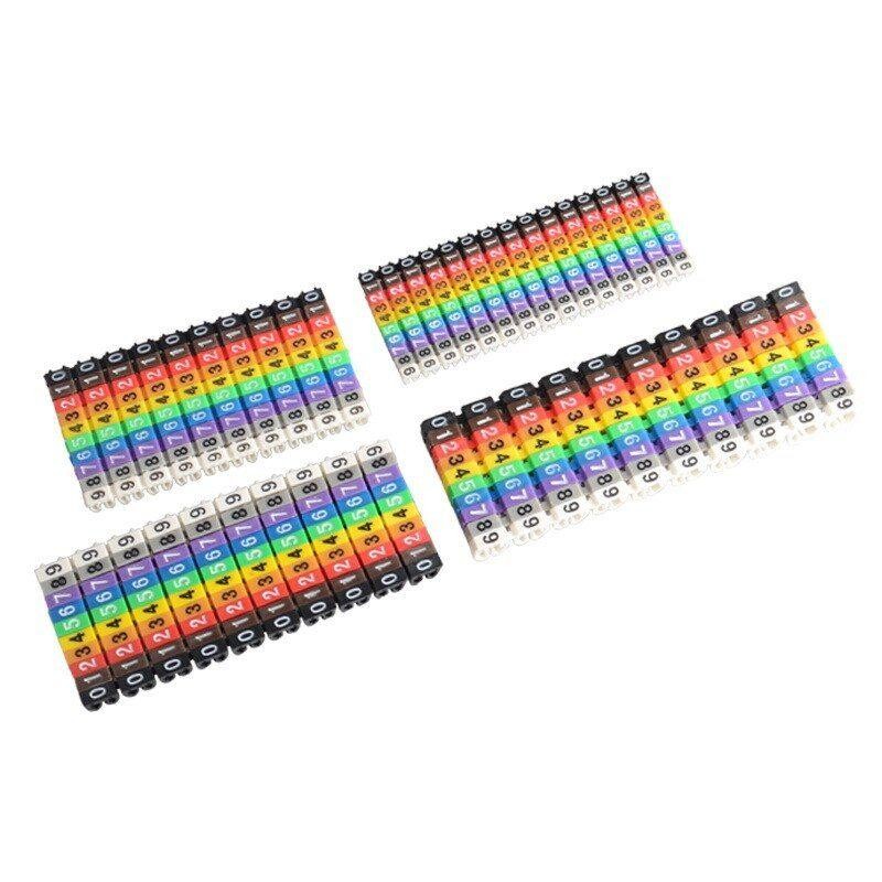 

100Pcs Cable Markers Colourful C-Type Marker Label Penanda Kabel Jaringan Label Penanda Tanaman Jaringan