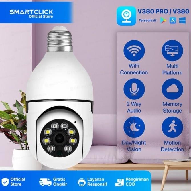 CCTV Outdoor Wifi Waterproof Lampu HD 360 Derajat