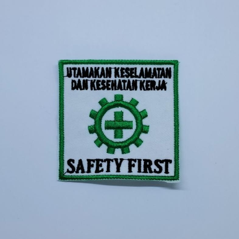 Fg-7 Fx-23 Logo Bordir Safety First / K3 / Logo Safety First / Bordir Logo Safety First / Bordir Saf