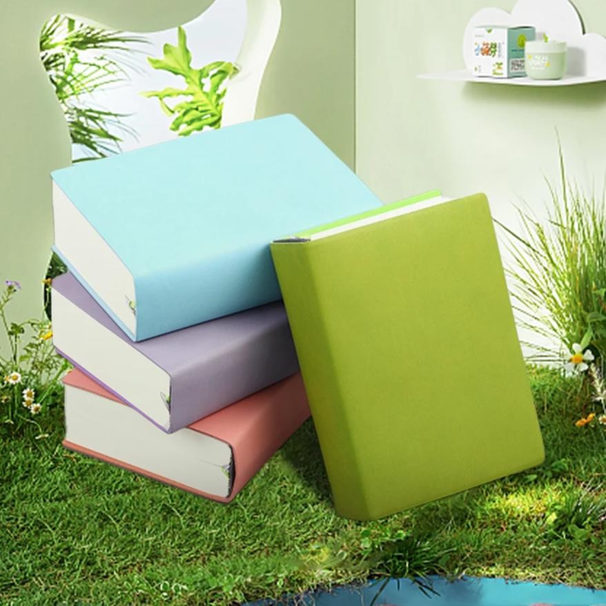 

Soft Synthetic Leather Notebook, Minimalist Painting Book, Ultra Thick Business Notebook, Small And Fresh Diy, 720