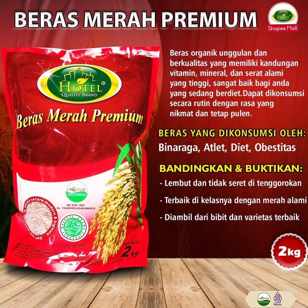 

Beras Merah HOTEL 2 kg - Beras Merah Organik - Beras Organik Merah