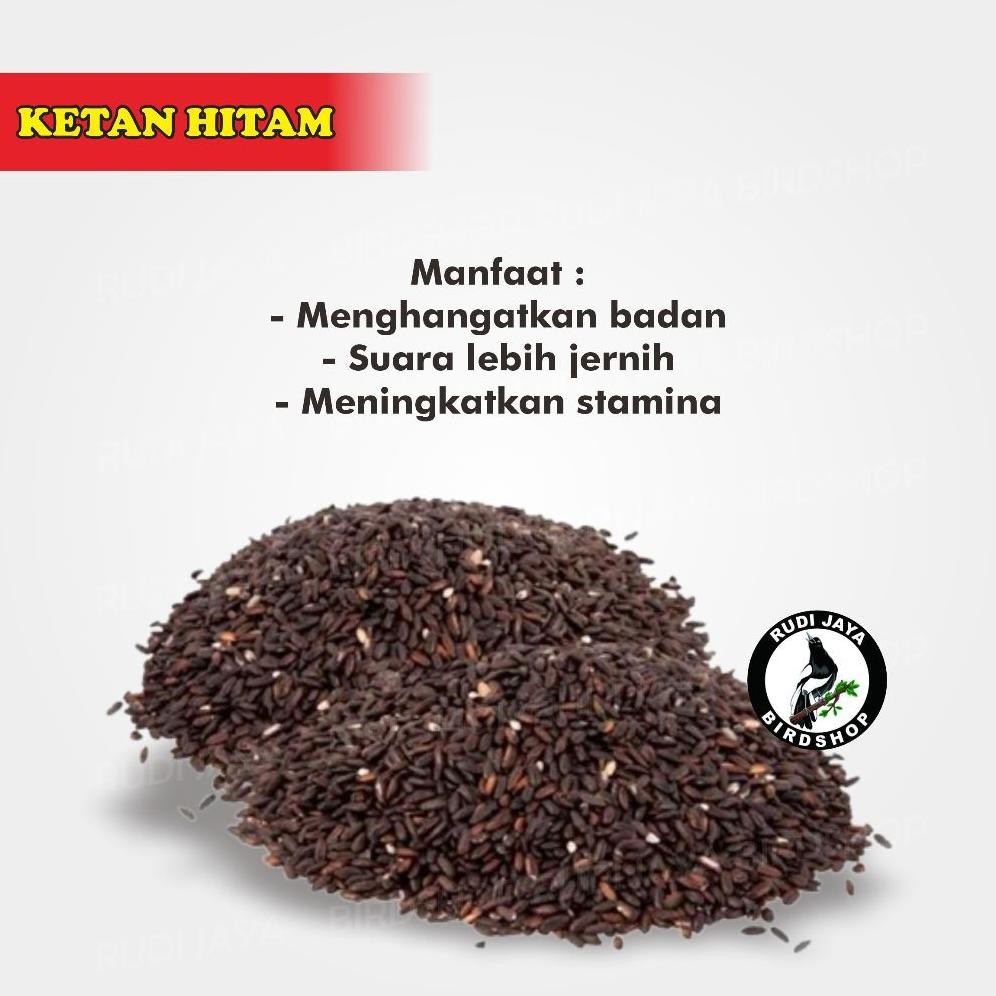 Er-90 M-4 Ketan Hitam 500 Gram Biji Campuran Pakan Makanan Burung Derkuku Perkutut Anggungan Puter P