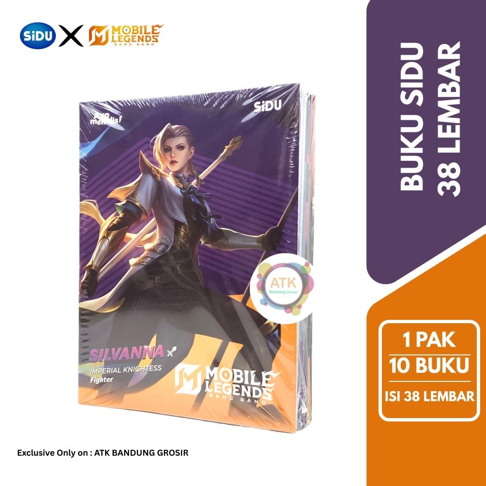 

READY STOCK Buku Tulis Sinar Dunia 38 Lembar (SIDU) x Mobile legend Cover Collab Ukuran Qwarto - pack (10 buku)