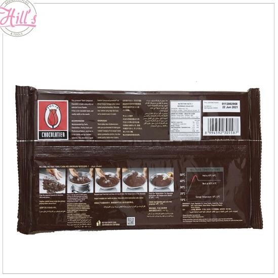 

TULIP DARK CHOCOLATE COMPOUND 1 KG / COKELAT MASAK / COKLAT BATANG COMPOND 1KG