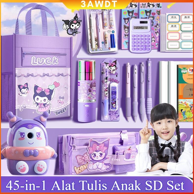 

TERMURAH CODSet Alat Tulis Kuromi 45PCS untuk Siswa Sekolah Dasar Perlengkapan Belajar Bernilai Tinggi Paket Hadiah Alat Tulis Hadiah Sekolah Siswa Siap kirim
