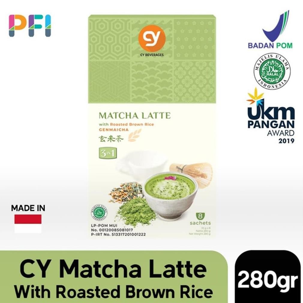 

Cy Matcha Latte With Roasted Brown Rice (Genmaicha Latte) (Baru)