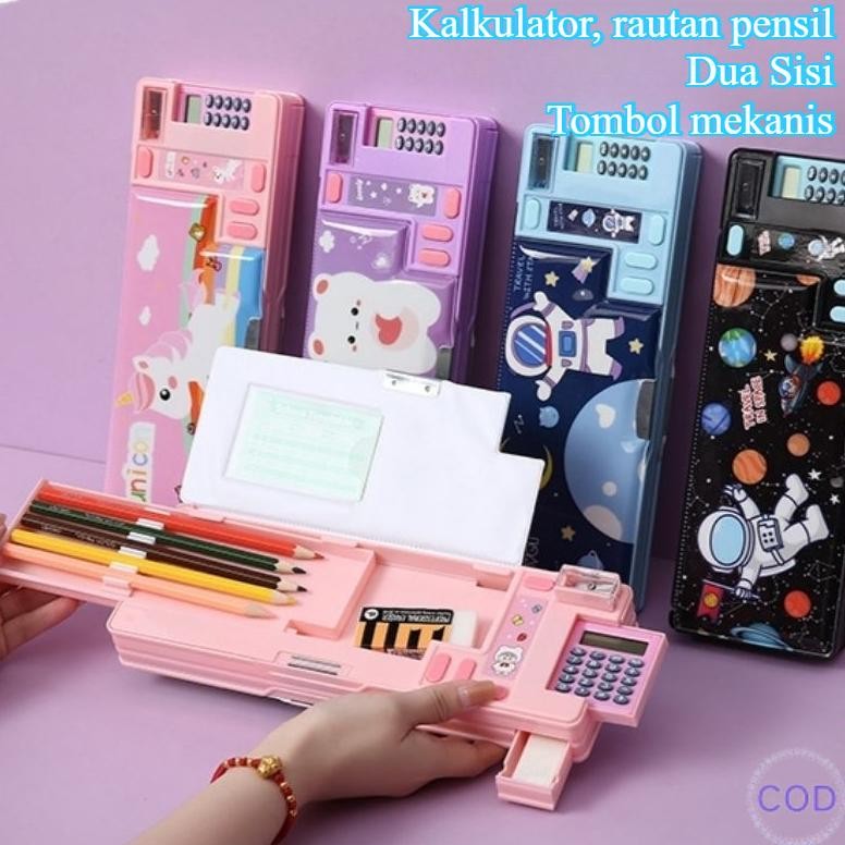 

TERMURAH [Cod] Tempat Pensil Kalkulator Pop Out Viral Kotak Pensil Lucu Tombol Rautan Siap kirim