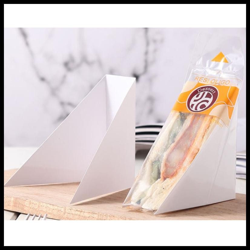 PLASTIK ROTI SANDWICH PRAKTIS 100 PCS / BOX SANDWICH SEGITIGA MUDAH SOBEK / SANDWICH BAG MENYENANGKA