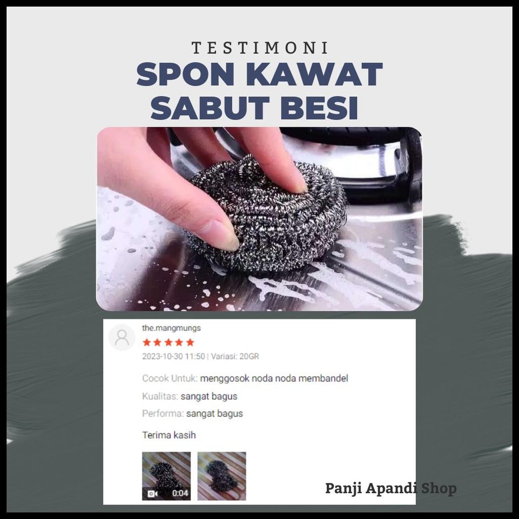 SABUT KAWAT CUCI PIRING STAINLESS STEEL ANTI KARAT GOOD WIFE 20GR 30GR 40GR SABUT DAPUR