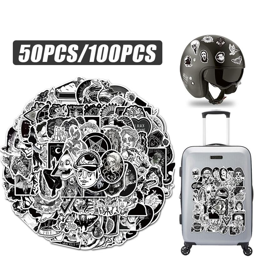 

Premium 100Pcs Gothic Queen - Series Punk Art Stikers Stiker Pvc Waterproof DIY Luggage Laptop Skateboard Decals Doodle Stikers High Quality