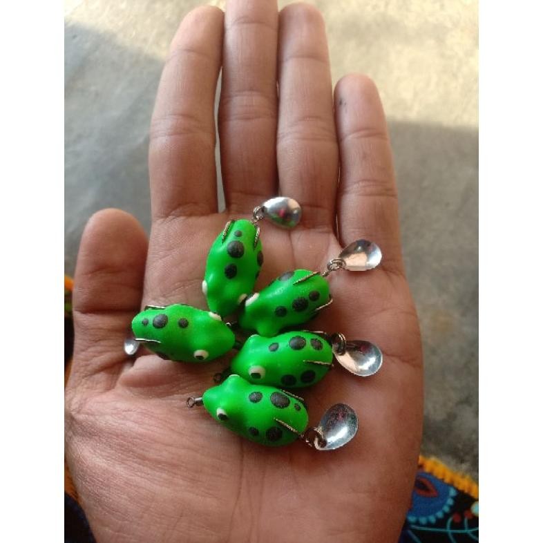 UMPAN PANCING SOFT FROG MINI 2,5CM / UMPAN CASTING / UMPAN IKAN GABUS / UMPAN BUATAN TIRUAN