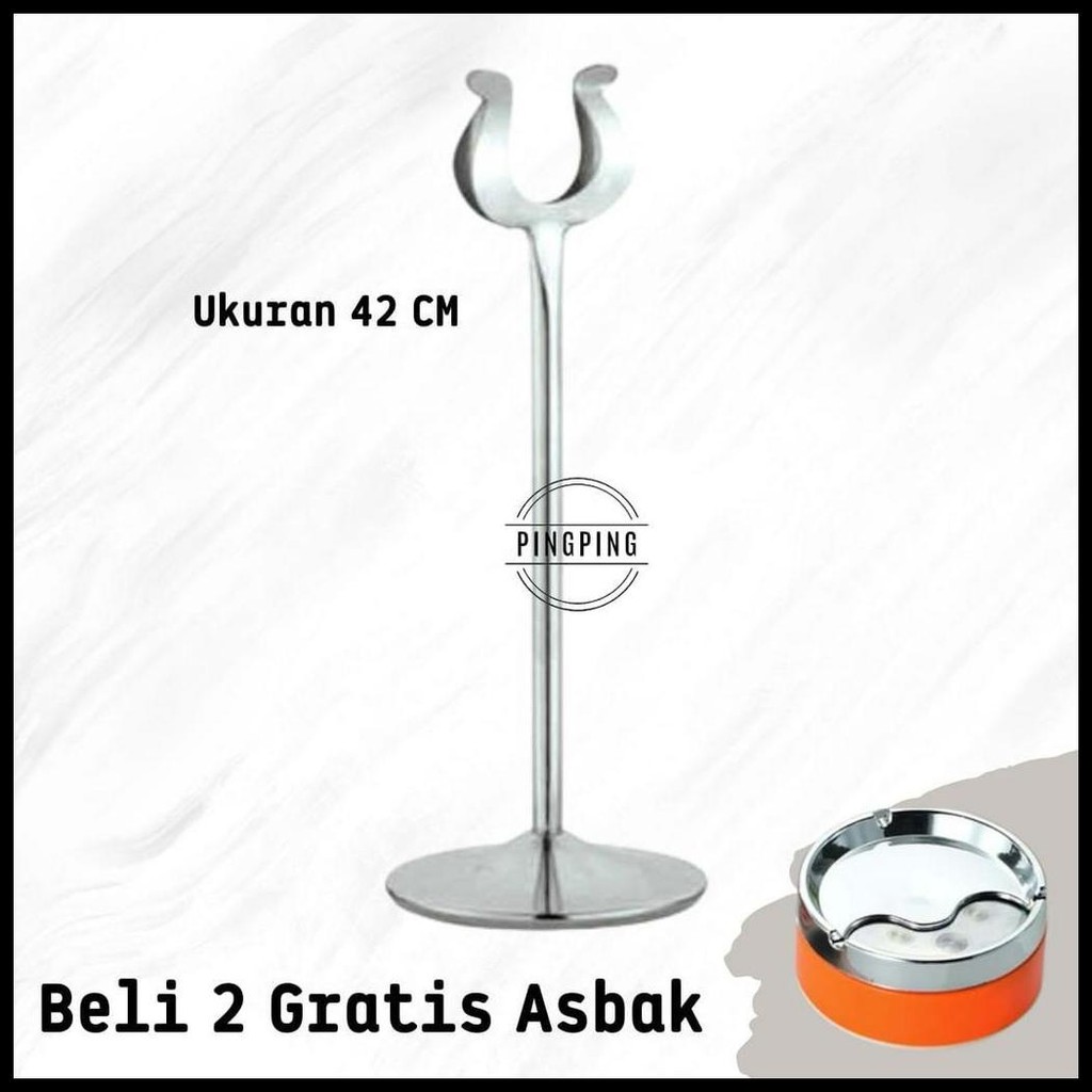 

STAND CARD HOLDER STAINLESS STEEL / TIANG NOMER MEJA