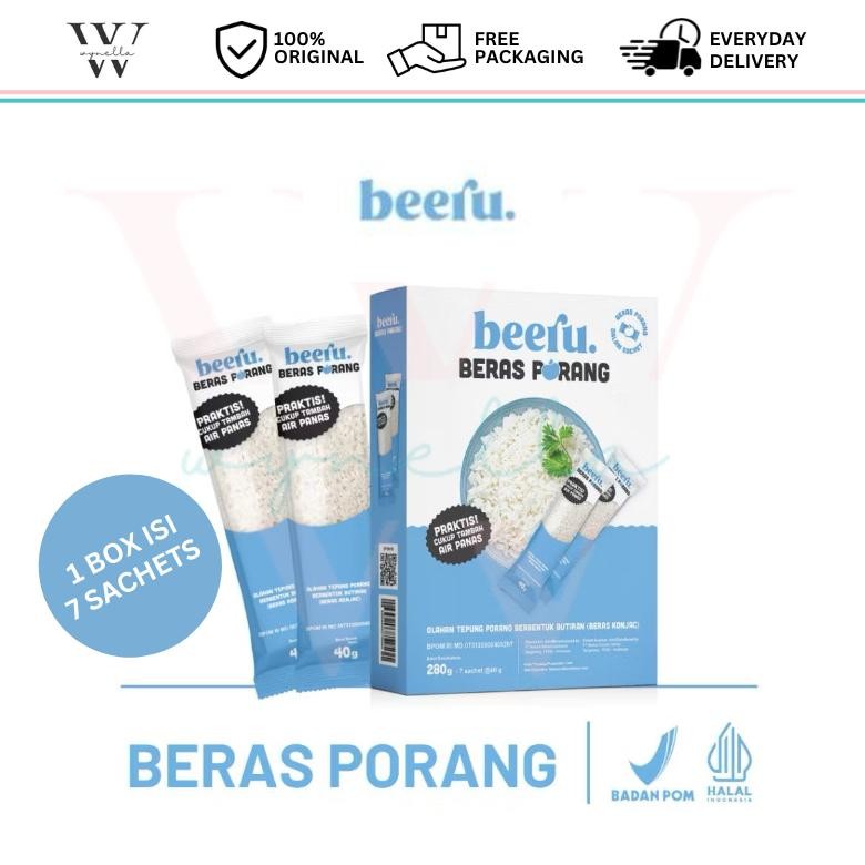 

Beeru Beras Porang Box Sachet - Shirataki Konjac Rice [1 Box isi 7 Sachets] / Travel Size