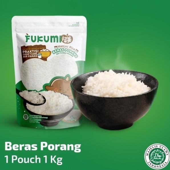 

Fukumi Beras Porang Pouch 1kg | Instan Konjac Rice - Mudah & Praktis