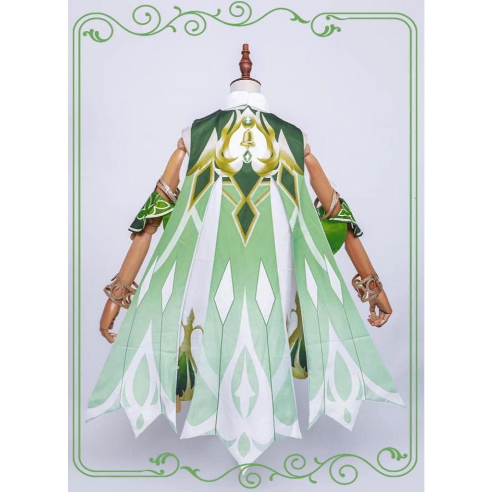 Ready StockKoimono Nahida Genshin Impact Default Costume Cosplay Set Wig / Set Kostum Cosplay Nahida