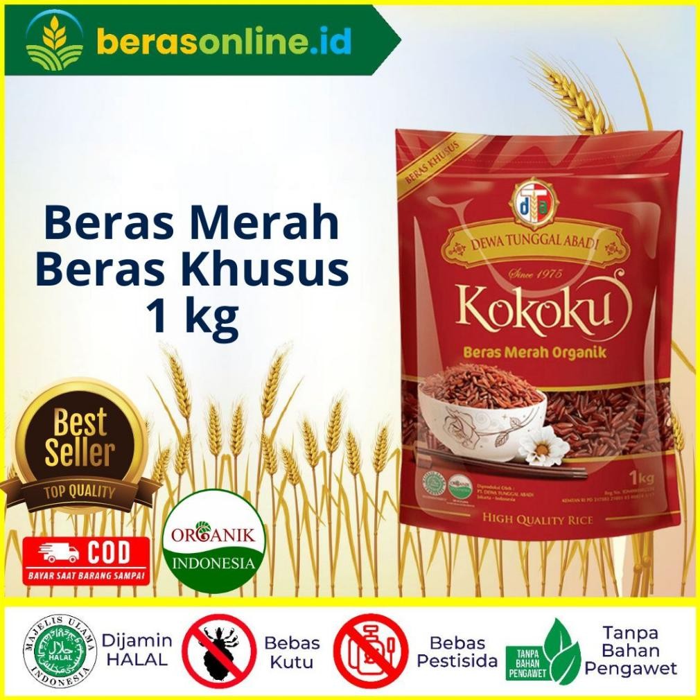 

Beras Merah 1KG Tekstur Pulen Antioksidan Tinggi