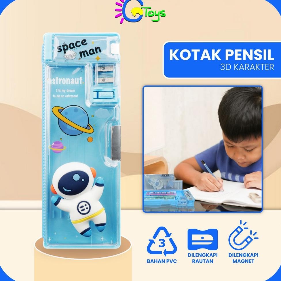 

CR-A59 Tempat Pensil Anak 3D Timbul Magnetic Multifungsi Alat Tulis Sekolah / Kotak Pensil Pencil Case Magnet Untuk Anak Tk