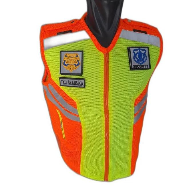 rompi security orange tebal