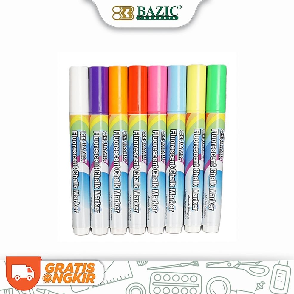

Terlaris Bazic Fluorescent Chalk Marker - Spidol Kaca / Plastik / White & Blackboard Bahan Terbaik