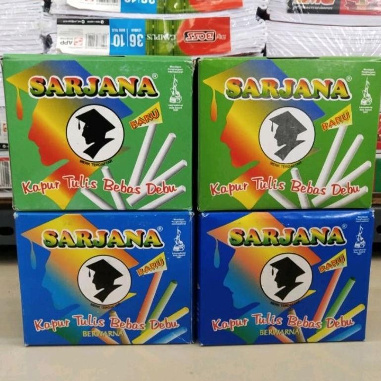 

New Kapur Tulis Sarjana Bebas Debu +Free Buble Wrap( 1Pak/50Batang ) Terpopuler