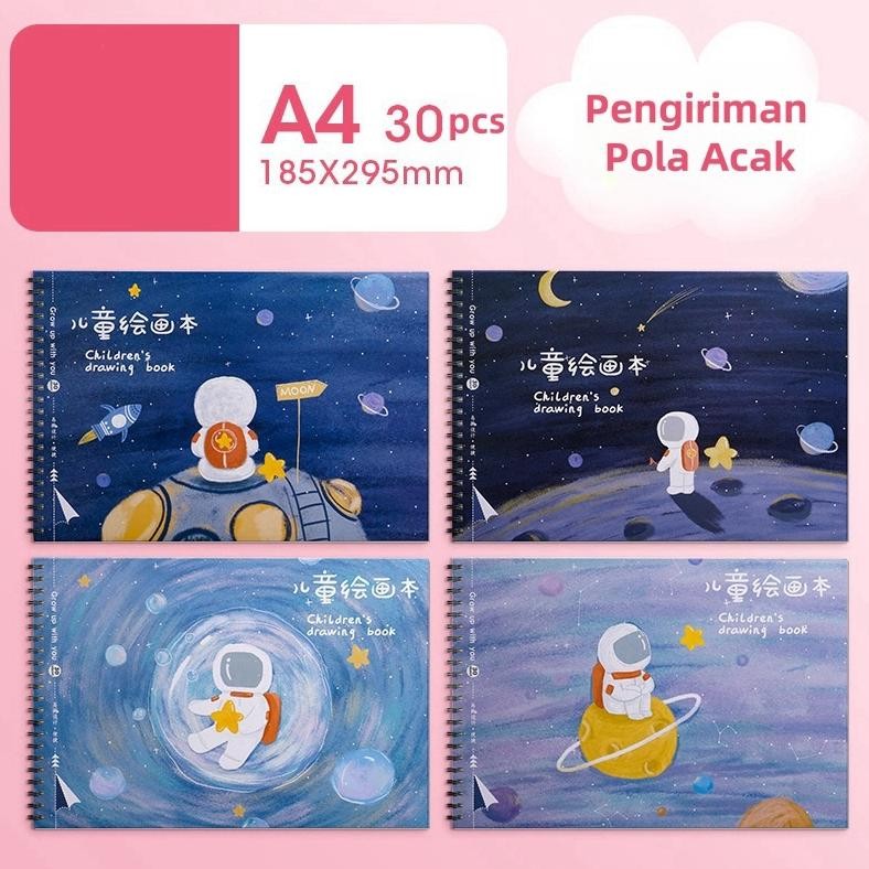 

Original Drawing Book / Buku Gambar Ring A4 Karakter Buku Gambar Anak Sketchbook A4 Drawing Book Astronot Jilid Spiral Kertas Tebal 30 Lembar