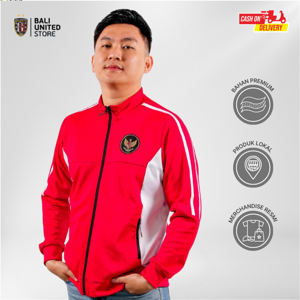 Bali United Jaket Anthem Garuda Indonesia Jacket Timnas Indonesia Merah