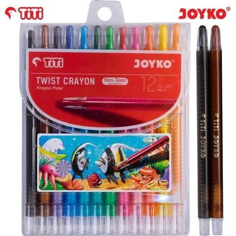 

Tepat Guna Twist Crayon Krayon Putar Joyko Titi Twcr-12S 12 Warna Colors
