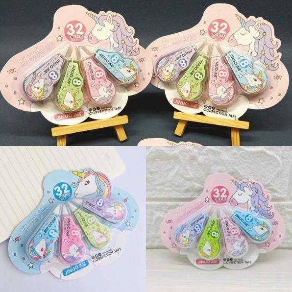 

Premium Sms Correction Tape Karakter 4 In 1 Penghapus Pulpen Roll Isi 4Pcs Karakter Lucu Unicorn Penghapus Pena Tip-Ex Kertas Mini 4In1 Tip Ex Set 4 Pcs