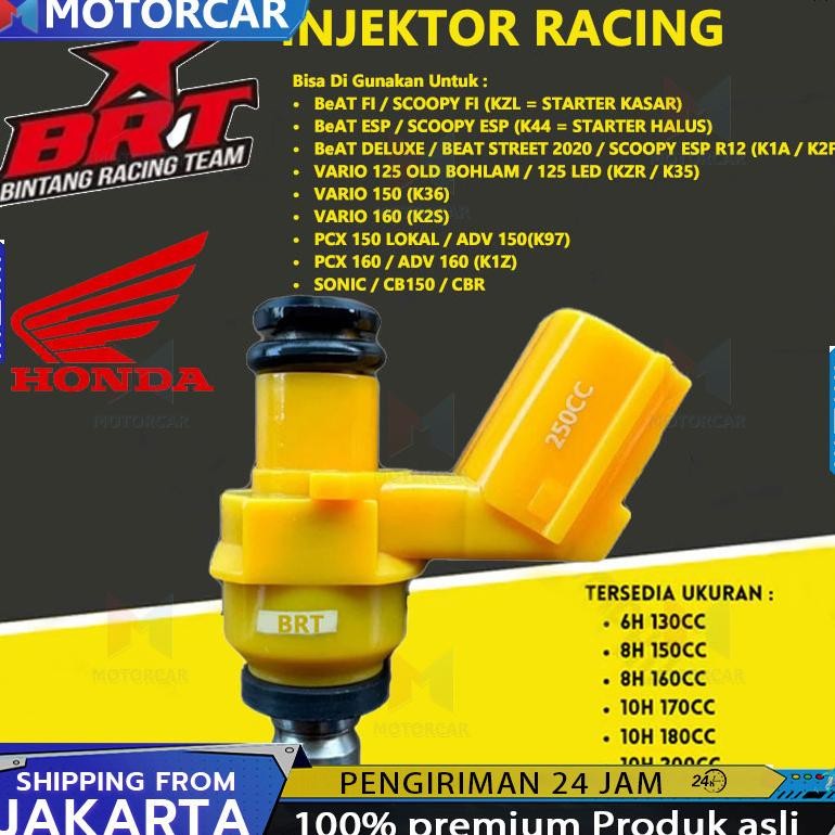 NEW Injektor HONDA CPO BRT Racing PCX Beat Vario 110 125 150 160 CB150 CBR Sonic Supra GTR Genio Sco