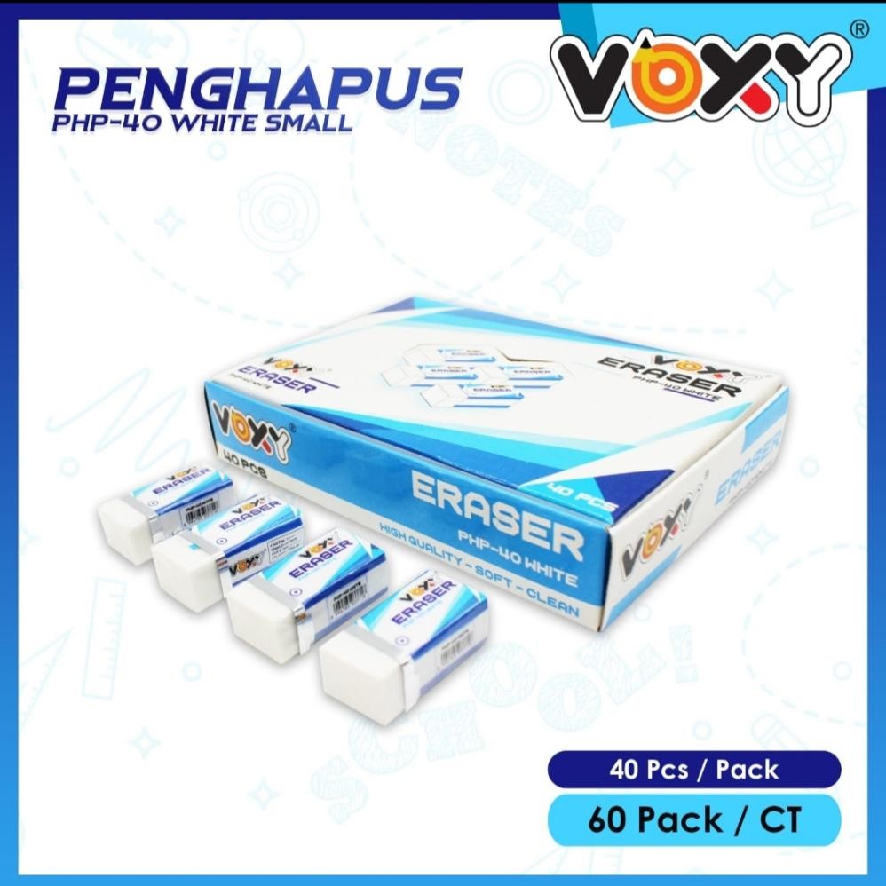 

Mudah Perawatan 1 Pack 40 Pcs Penghapus Pensil Ogino / Voxy / Gm