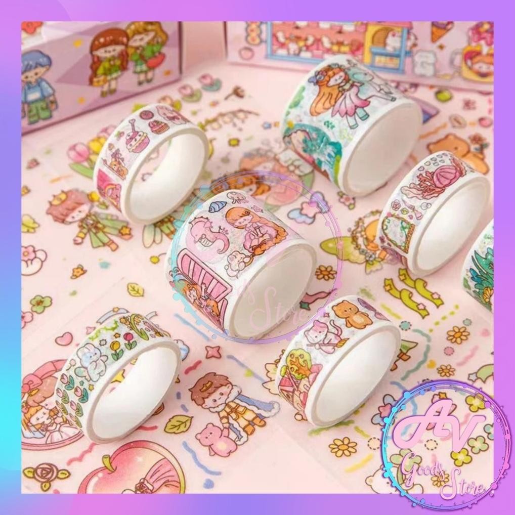 

Penuh Inovasi 1Box Sticker Momo Set / Sticker Roll Momo Set / Washi Tape Isolasi Sticker Momo Fancy