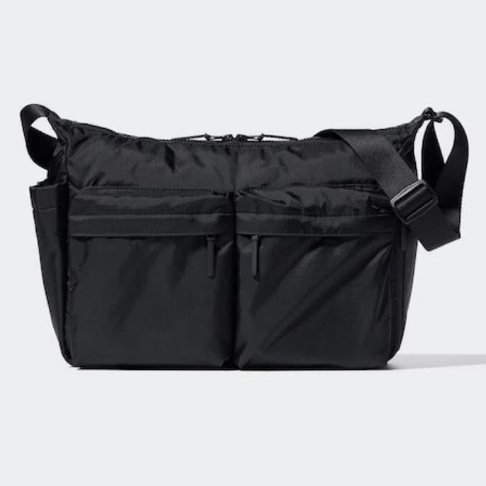 UNIQLO Waist Body Bag Tas Selempang Bahu Nylon Pria Wanita Black