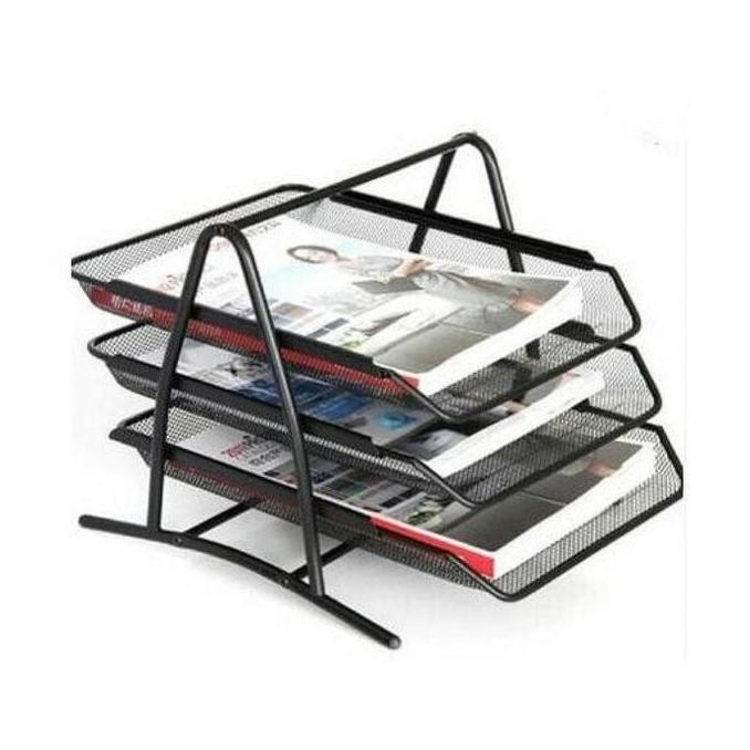 

HOT SALE ELEVATED TRAY RAK KERTAS DOKUMEN 3 SUSUN LETTER TRAY PAPER TRAY BESI