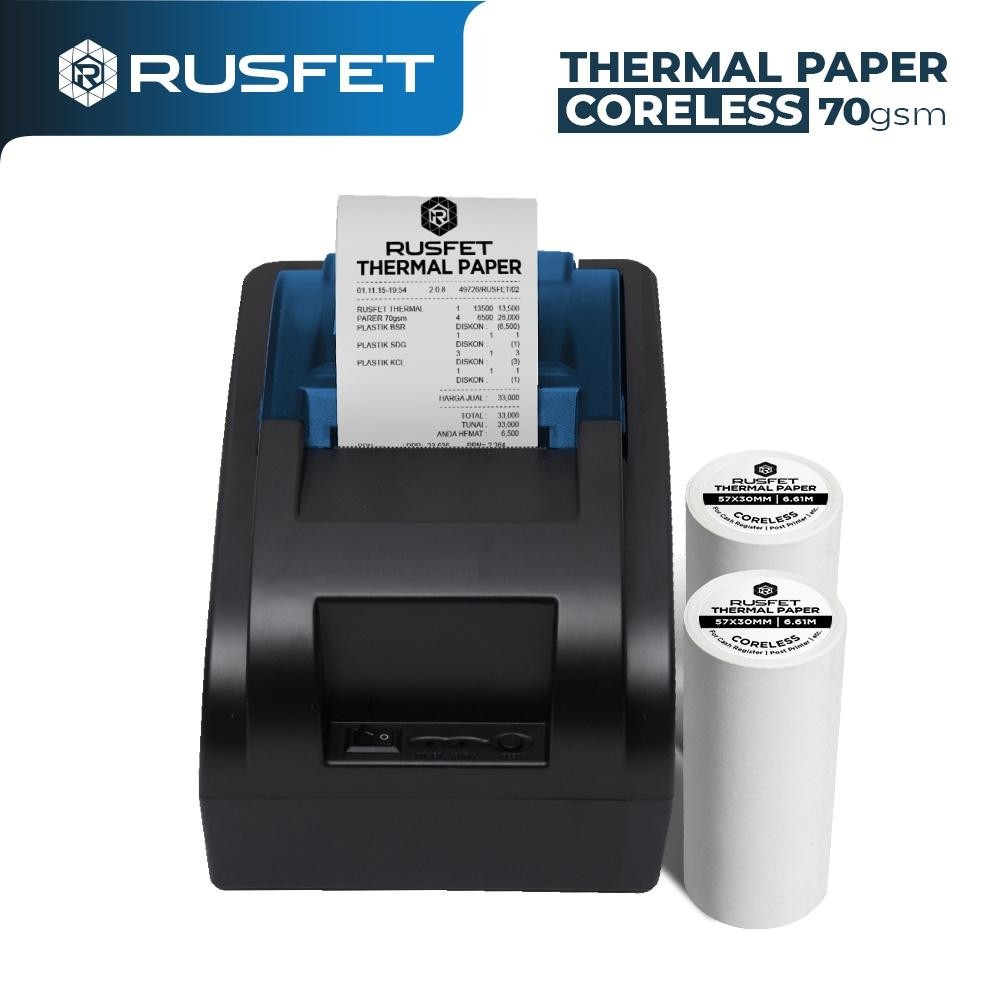 

Paper Thermal Kertas Struk Kasir 80X40Mm Rusfet Dus Ekspedisi