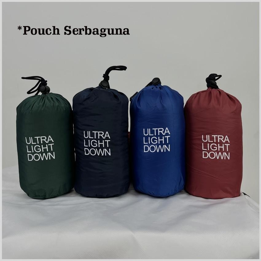 Stuffsack Tas Serut Uniqlo - Pouch Jaket Bulang Ultralight - Sarung Sleeping Bag - Multifungsi