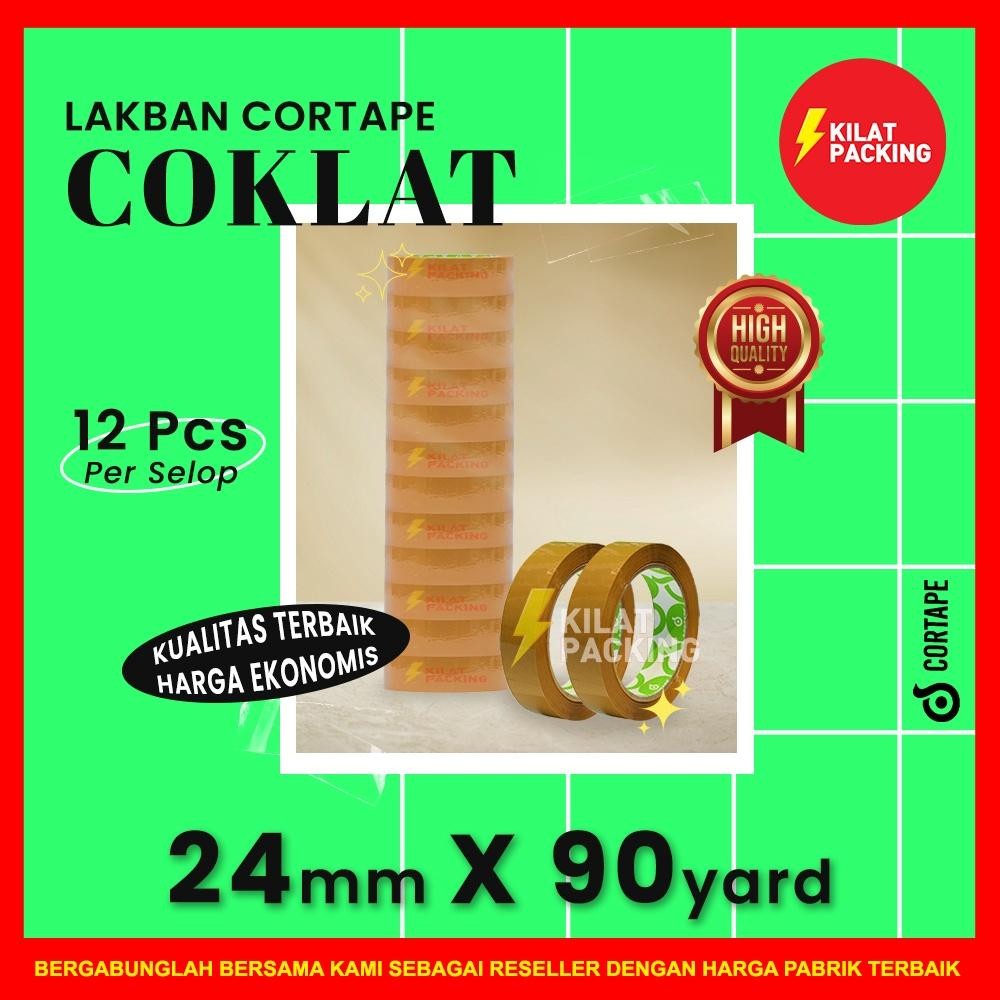 

Lakban Ekonomis Cortape Coklat 24 Mm X 90 Yard Grosir Termurah Per Selop