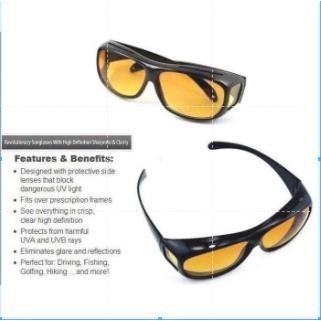 1 Box Isi 2 Kacamata Berkendara Hd Vision Uv