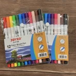 

Terlaris !!! Joyko Brush Pen Spidol Kaligrafi 12 Warna Brush + Pen Clp-06 Set Stationery