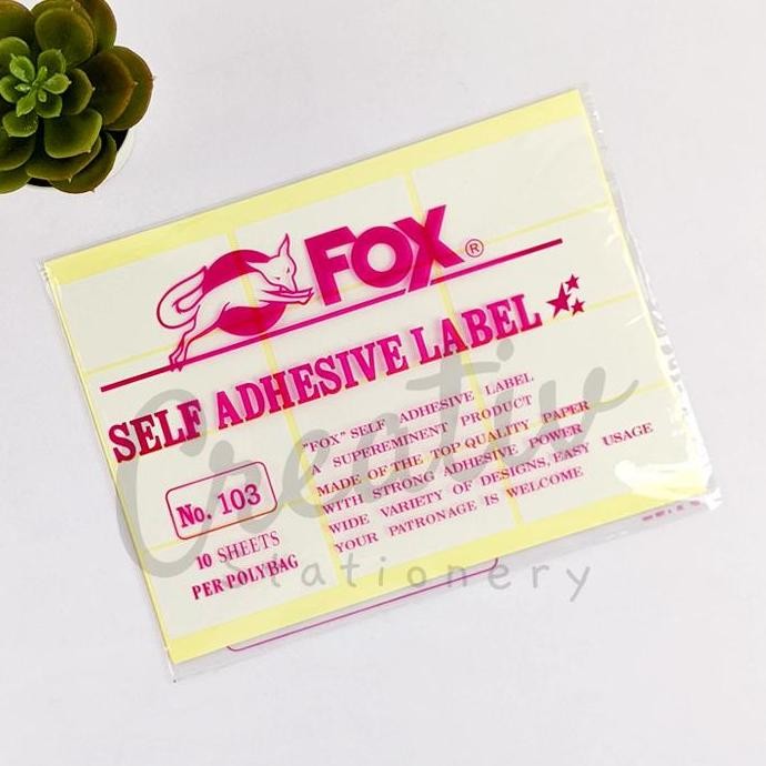 

Hot Promo !!! Fox Label Nama Label Undangan (1 Pcs Isi 10 Lbr)