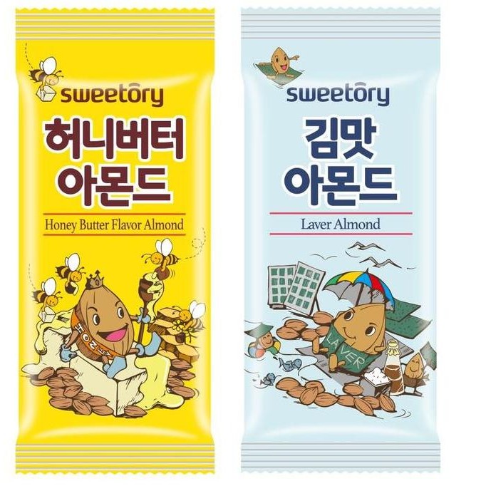 

><><><] SWEETORY ALMOND LAVER FLAVOR / HONEY BUTTER KACANG ALMOND 30g PCS