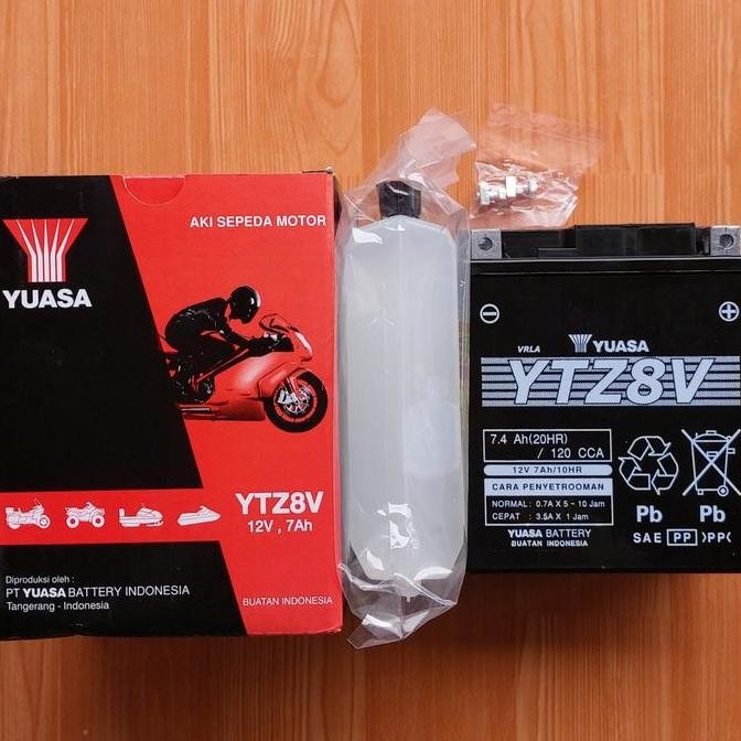 Aki Vespa Lx 150 Sprint Primavera Gts Yuasa Ytz8V Original Aki Kering - Asli